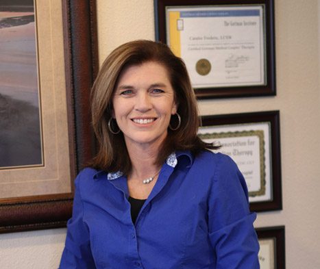 Professional portrait of Caralee Hammer Frederic, LCSW, clinician, trainer, and speaker.